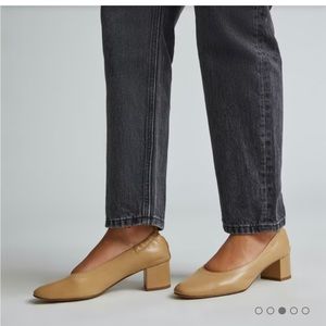 Everlane Shoes: Italian Leather Day Heel (Light Taupe)